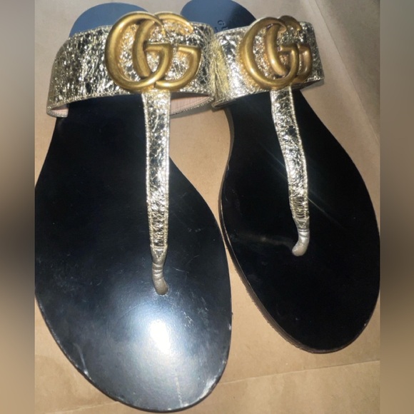 AUTHENTIC double G Gucci leather slides size 38 - Picture 11 of 11